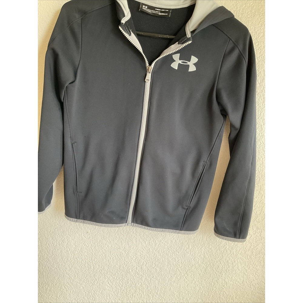 Under Armor Boys Zip Up Jacket loose fit Youth Medium - Picture 4 of 5